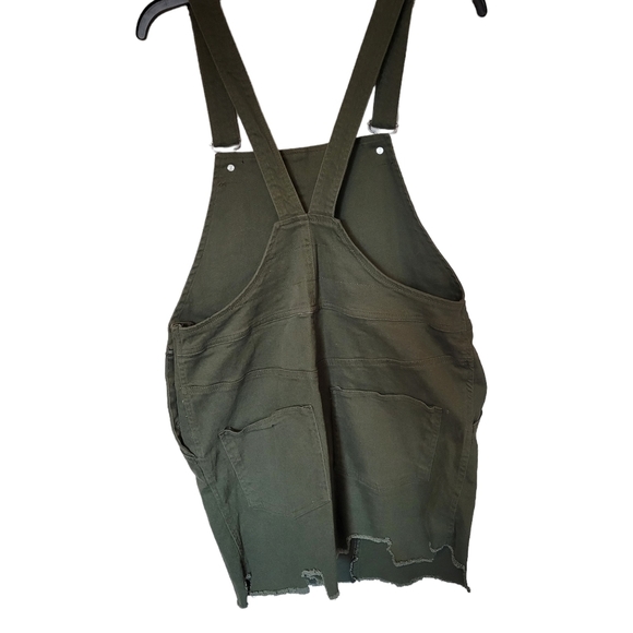 THE Cove olive green overall dress skirt Medium - Picture 4 of 9